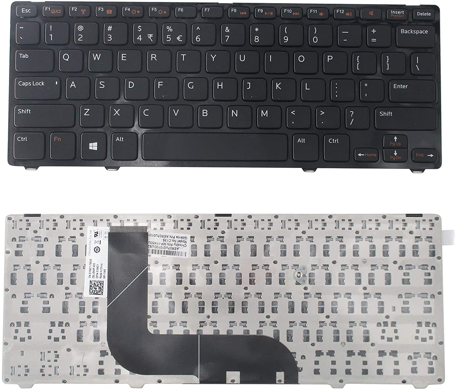 WISTAR Laptop Keyboard Compatible for Dell INSPIRON 14Z 5423 13Z-5323  14Z-4523 14Z-3528 14Z-3526 14Z-5323, Vostro 3360 v3360 v3560D V3360D V3450D V3460D 5FCV3 V128725BS1
